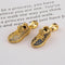 4pcs Nickel Free Real 18K Gold Plated Shoes Charm,Gold Initial Charm,Vermeil Shoes Pendant,cz pave Shoes Charm,high quality
