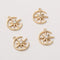 10pcs cz pave Sun charm,bracelet necklace pendant,pave charm,gold plated over brass