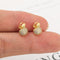 6pcs high quality Real Gold Plated Apple Charm, Zircon Apple Pendant, CZ Pave Apple,Tiny Fruit, Food Finding, Nickel Free