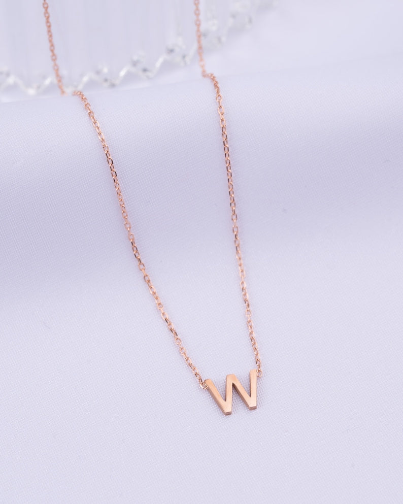Initial Necklace, Letter Necklace, Gold Necklace, Personalized Name Necklace, Wife Gifts ,Gifts For Mom, Moms Gift, Birthday Gift for her