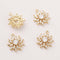 6pcs Real 18k Shiny Gold Daisy Flower Charms, CZ Pave Daisy Pendant, Dainty Flower Charms, Necklace Charm, Bracelet Charms, Nickel-free