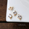 10pcs Gold Plated Glass zircon Charm, crystal Connector, Glass zircon round double pendant, DIY Jewelry Supply