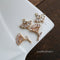 10PCS Apricot Leaf Zirconia Flower Butterfly pendant Charm, fan CZ Pave Flower Pendant, DIY Jewelry Supply