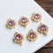 10pcs CZ Pave Diamond Connector charm, 11mm bracelet necklace pendant, 8 color pave charm,gold plated over brass