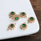 10pcs CZ Pave Diamond Connector charm, 11mm bracelet necklace pendant, 8 color pave charm,gold plated over brass