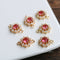 10pcs CZ Pave Diamond Connector charm, 11mm bracelet necklace pendant, 8 color pave charm,gold plated over brass