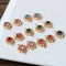 10pcs CZ Pave Diamond Connector charm, 11mm bracelet necklace pendant, 8 color pave charm,gold plated over brass