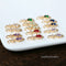 10pcs Teardrop CZ Pave Diamond Connector charm, zircon flower charm 5x17mm, 6 color pave charm, gold plated over brass