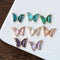 10pcs Butterfly Clear Faceted Set Stones, 12 colors Butterfly rystal Faceted Glass Connectors, CZ Pave Craft Supplies, DIY Finding