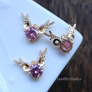 10pcs antlers zircon Charm pendant Zircon Charm CZ Pave Pendant Charm, DIY necklace pendant Jewelry Making,wholesale prices