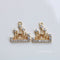 10pcs Castle zircon Charm pendant, Castle Zircon Charm, Castle CZ Pave Pendant Charm, DIY Finding Jewelry Making