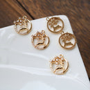 10pcs Sika deer CZ Pave Charm, 16mm zircon Charm Pendant, deer crystal Pave Charm, Jewelry Making Supplies