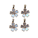 2pcs White fritillary Five petal flower Pendant Charm, earrings bracelet necklace pendant Jewelry Making,wholesale prices