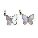 2pcs White fritillary Butterfly Pendant Charm, earrings bracelet necklace pendant Jewelry Making, wholesale prices