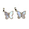 2pcs White fritillary Butterfly Pendant Charm, earrings bracelet necklace pendant Jewelry Making, wholesale prices