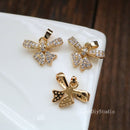 10pcs Bowknot CZ Pave Charm, Bowknot zircon Charm Pendant, Pave Charm, Bowknot Jewelry Making Supplies