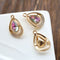 10pcs Gradient Two color Teardrop CZ Pave Charm, Teardrop zircon Charm Pendant, Pave Charm, 15x22mm Teardrop Jewelry Making Supplies