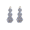 10pcs three flowers CZ Pave Charm, 11x26mm Flowers zircon Charm Pendant, crystal Pave Charm, Jewelry Making Supplies