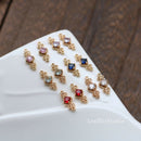 10pcs cz pave Leaves charm, 6x16mm crystal Connector, bracelet necklace pendant,pave charm, DIY Jewelry Supply