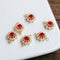 10pcs CZ Pave Diamond Connector charm, 11mm bracelet necklace pendant, 8 color pave charm,gold plated over brass