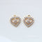 10pcs Heart-shaped CZ Pave Stamen Charm, Zircon Heart Pendant, Heart Charm, 15*17mm DIY Jewelry Making,Material Craft Supplies