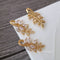10pcs Leaves CZ Pave Charm, Zircon Leaves Pendant, 14X29mm Leaves Charm, DIY Jewelry Making, Material Craft Supplies