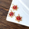 10PCS Gold Plated Cubic Zirconia Snowflake Charms, CZ Pave Flower Pendant, Rhinestone Charm, diy Jewelry Making