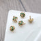 10pcs Small umbrella CZ Pave Pendant Charm, zircon umbrella Charm Pendant, Red GreenGlass crystal flower CZ Pave Pendant