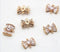 10pcs Six CZ Pave Charm, Zircon Pendant, 10x7mm Clear Connector, Jewelry Making,Material Craft Supplies