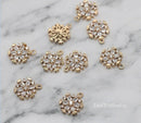 10pcs Snow CZ Pave Charm, 11mm CZ Zircon Snow Pendant Charm, Jewelry Making, Material Craft Supplies