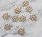 10pcs Snow CZ Pave Charm, 11mm CZ Zircon Snow Pendant Charm, Jewelry Making, Material Craft Supplies