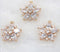 10pcs Five petal flower CZ Pave Charm, 18mm CZ Zircon flowers Pendant Charm, Jewelry Making, Material Craft Supplies