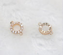10pcs CZ Pave butterfly Charm Pendant, 12.7x8mm Zircon butterfly Connector, Jewelry Making, Material Craft Supplies