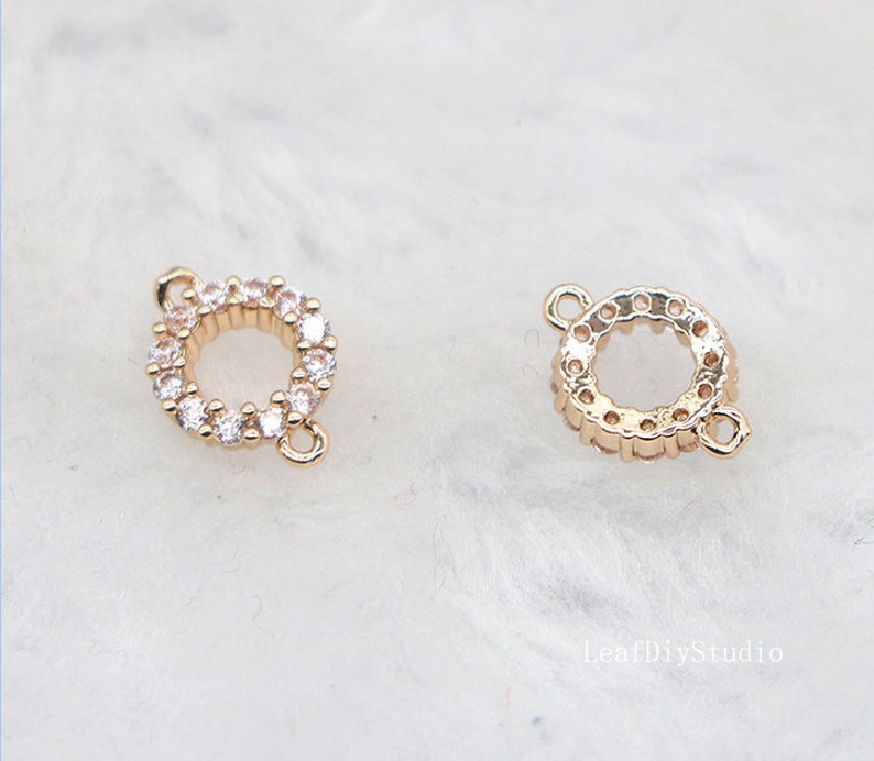 10pcs CZ Pave butterfly Charm Pendant, 12.7x8mm Zircon butterfly Connector, Jewelry Making, Material Craft Supplies
