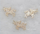 10pcs CZ Pave unicorn Charm, 21x15.5mm Zircon unicorn Pendant, Jewelry Making, unicorn Material Craft Supplies