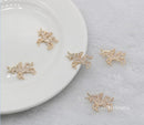 10pcs CZ Pave unicorn Charm, 21x15.5mm Zircon unicorn Pendant, Jewelry Making, unicorn Material Craft Supplies