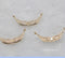 10pcs CZ Pave feather Charm, 31x14mm Zircon Pendant, feather Jewelry Making, feather Material Craft Supplies