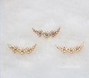 10pcs cz pave Small wreath charm, 7x18.5mm Snowflake pendant, pave Snowflake charm, gold plated over brass