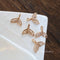 10pcs Mermaid Tail Charm Pendant, 17x17mm zircon Charm, Diy Fish tail Glass crystal Pave Charm, Jewelry Making Supplies