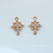 10pcs CZ Pave Octagonal flower Pendant Charm, flower zircon Charm Pendant, crystal flower CZ zircon Pendant , Diy Jewelry Making Supplies