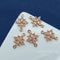 10pcs CZ Pave Octagonal flower Pendant Charm, flower zircon Charm Pendant, crystal flower CZ zircon Pendant , Diy Jewelry Making Supplies