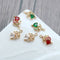 10pcs Heart CZ Pave Connecto Pendant , Heart zircon Charm Pendant, 10x16mm crystal CZ zircon Pendant , Diy Jewelry Making Supplies