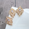 4pcs CZ Pave Charm, Diamond Zircon Connector, 29x42mm Clear Gemstone Charm, Jewelry Making, Material Craft Supplies