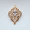 4pcs CZ Pave Charm, Diamond Zircon Connector, 29x42mm Clear Gemstone Charm, Jewelry Making, Material Craft Supplies