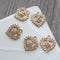 10pcs Heart-shaped CZ Pave Stamen Charm, Zircon Heart Pendant, Heart Charm, 15*17mm DIY Jewelry Making,Material Craft Supplies