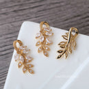 10pcs Leaves CZ Pave Charm, Zircon Leaves Pendant, 14X29mm Leaves Charm, DIY Jewelry Making, Material Craft Supplies
