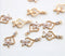 10pcs Flower pendant CZ Pave Charm, CZ Zircon 14x10mm Pendant, Zircon Jewelry Making, Flower Zircon Material Craft Supplies