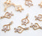 10pcs Flower pendant CZ Pave Charm, CZ Zircon 14x10mm Pendant, Zircon Jewelry Making, Flower Zircon Material Craft Supplies