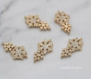 10pcs Snow CZ Pave Pendant Charm, 16x9mm Zircon Snow Connector Pendant, DIY Snow Charm, Jewelry Making, Material Craft Supplies