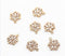 10pcs Snow CZ Pave Charm, 11mm CZ Zircon Snow Pendant Charm, Jewelry Making, Material Craft Supplies